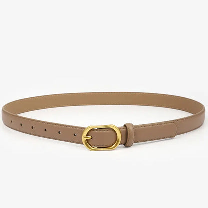 Gold Buckle Slim Belt