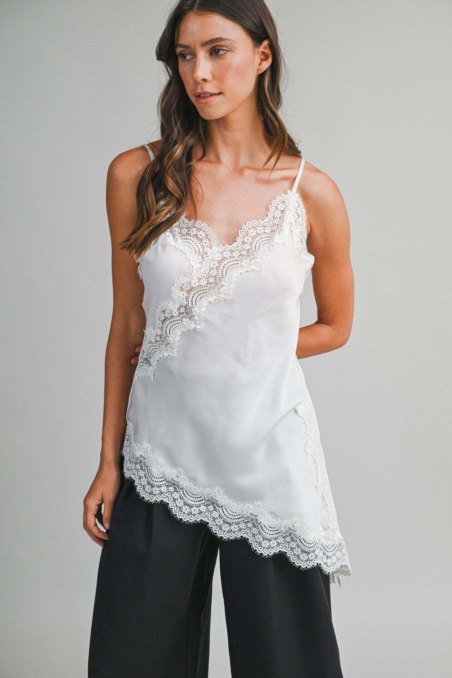 Asymmetric Lace Cami