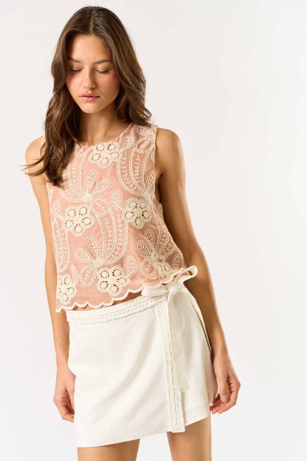 Embroidered Lace Top