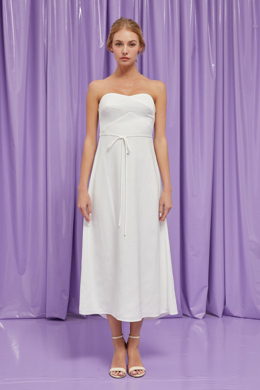 Satin Strapless Dress