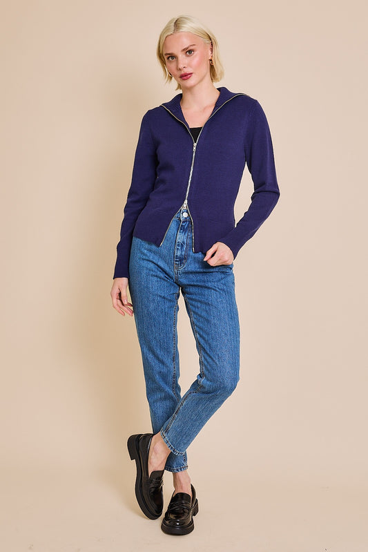 Two Way Zip Sweater