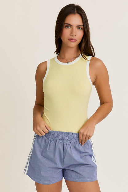 Round Neck Sleeveless Bodysuit