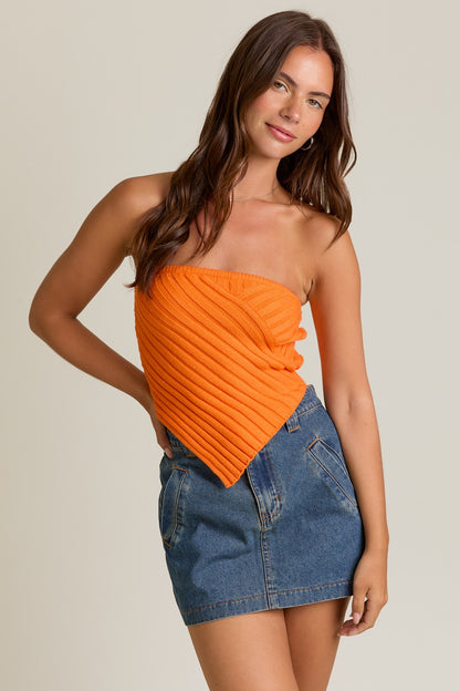 Scarf Hem Sweater Top