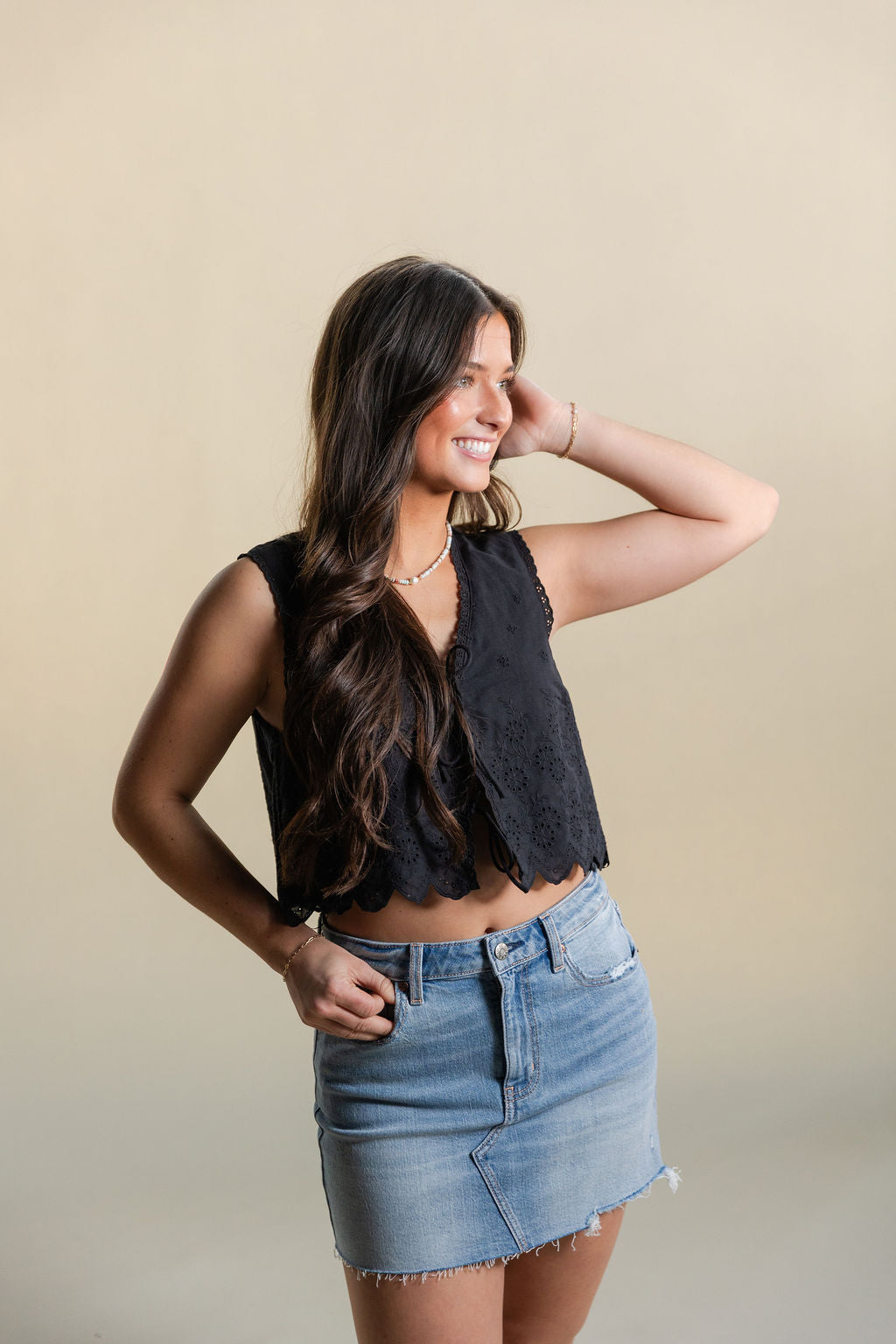 Eyelet Crop Top