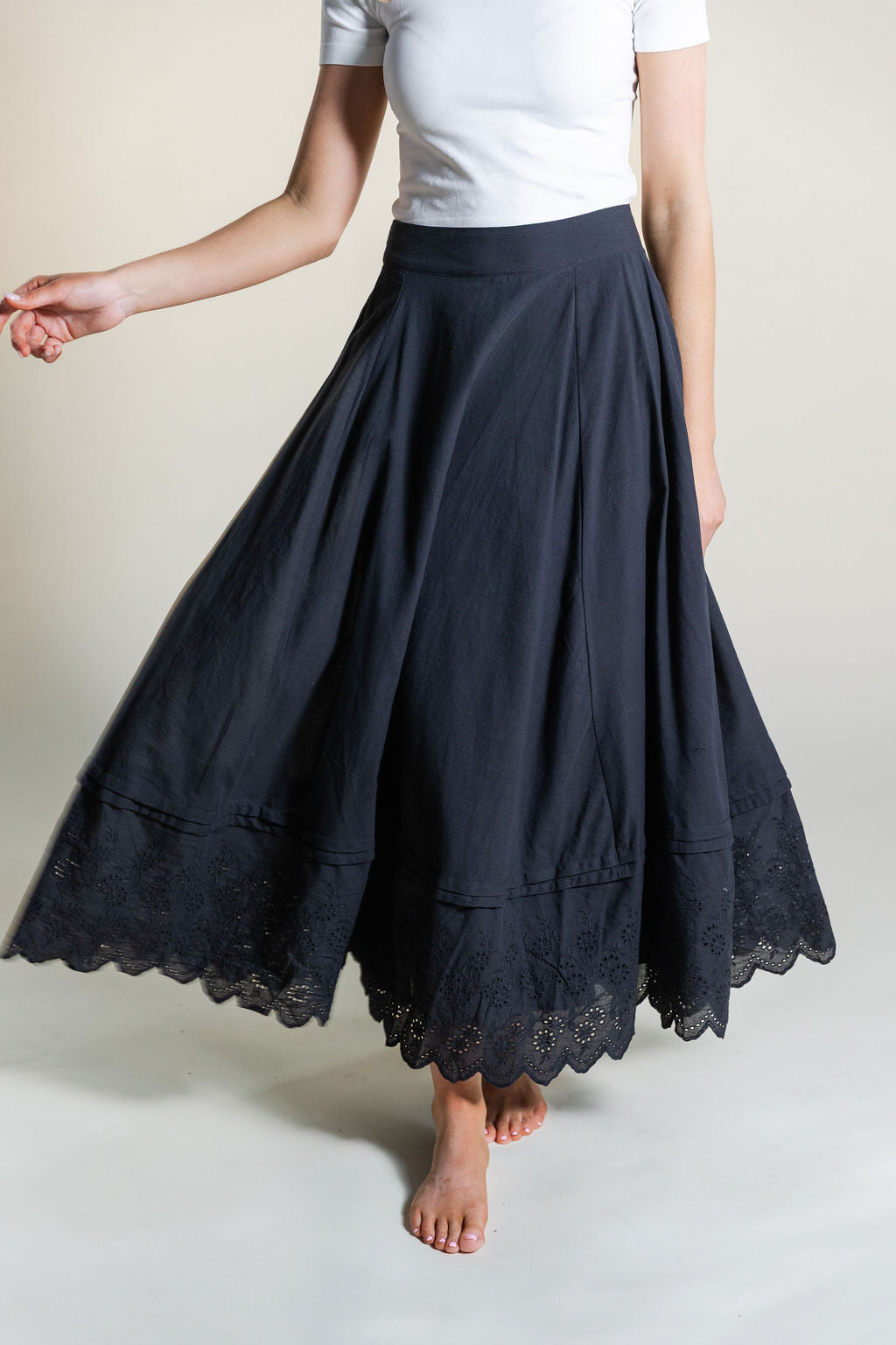 Flare Midi Skirt