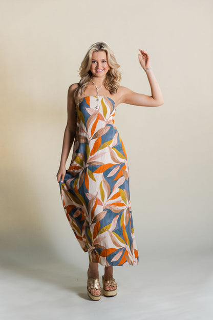 Destination Strapless Tie Back Dress