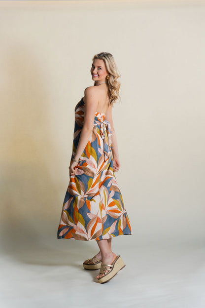 Destination Strapless Tie Back Dress