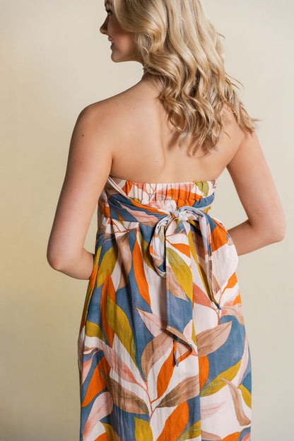 Destination Strapless Tie Back Dress