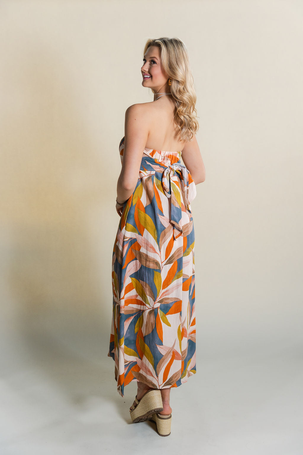 Destination Strapless Tie Back Dress