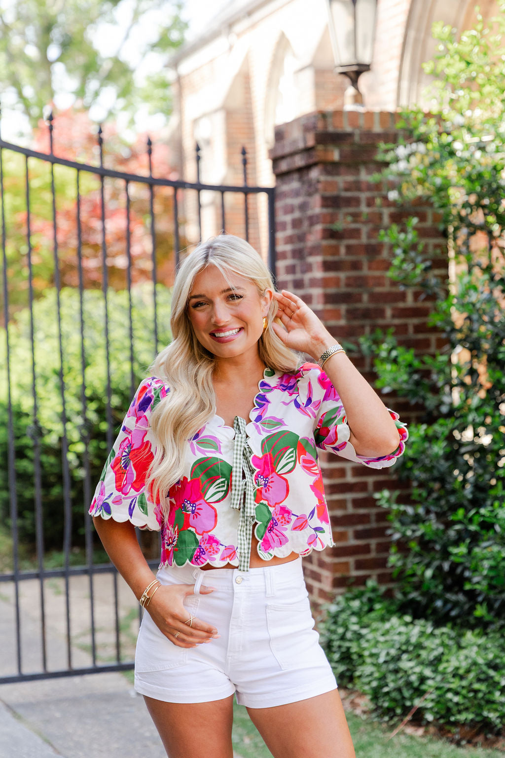 Short Sleeve Floral Top