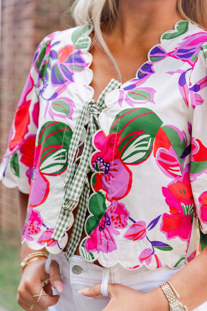 Short Sleeve Floral Top