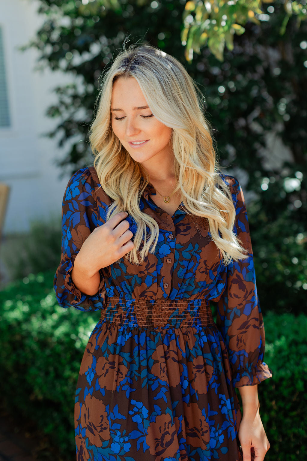 Floral Irene Smocked Midi Dress