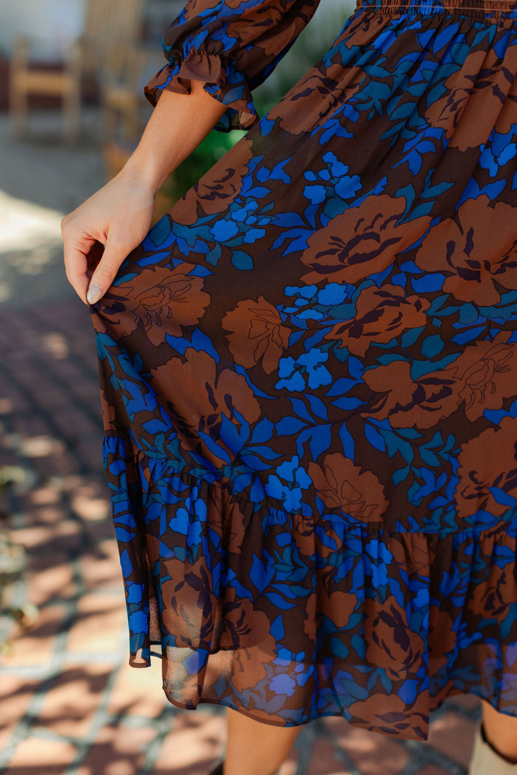 Floral Irene Smocked Midi Dress