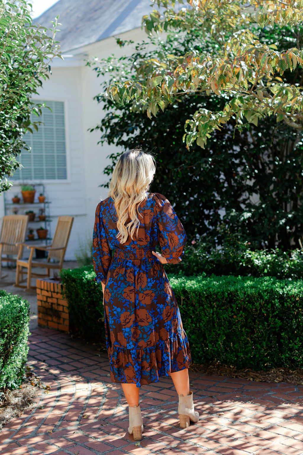 Floral Irene Smocked Midi Dress