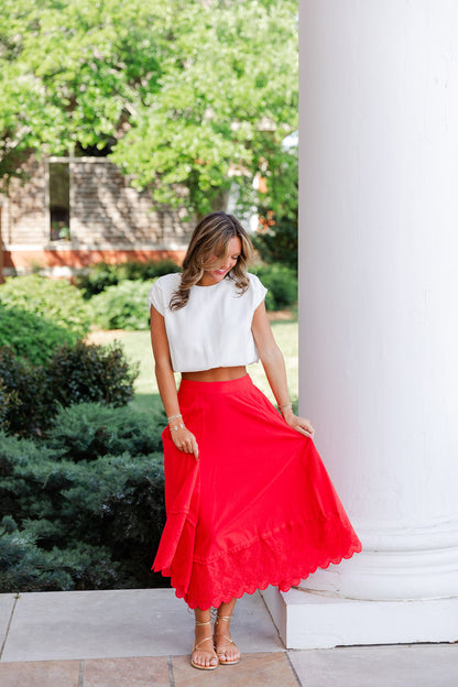 Flare Midi Skirt