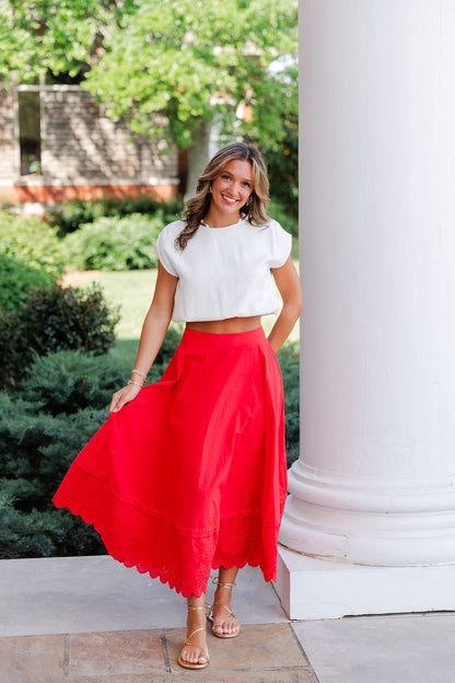 Flare Midi Skirt