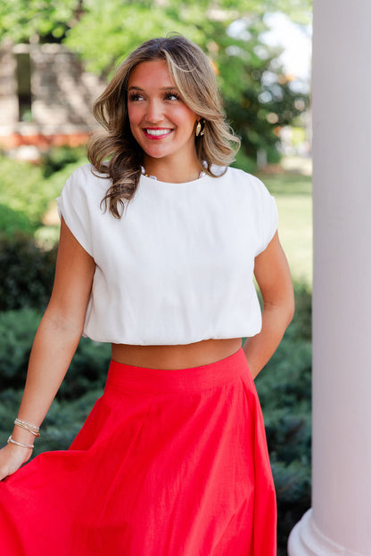Flare Midi Skirt
