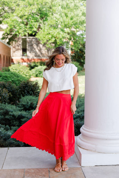 Flare Midi Skirt