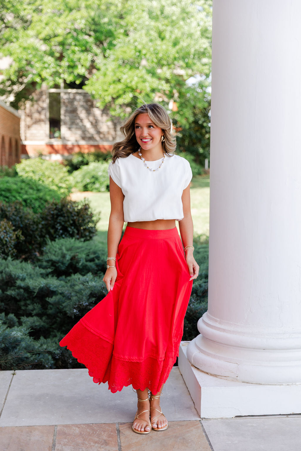 Flare Midi Skirt