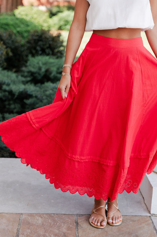 Flare Midi Skirt