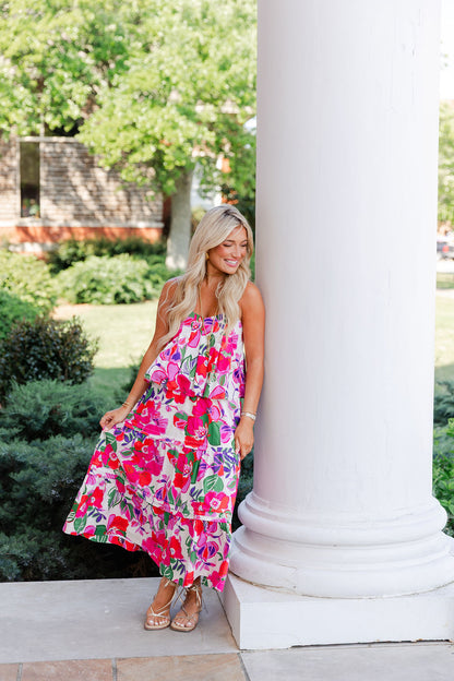 Pleated Floral Print Top