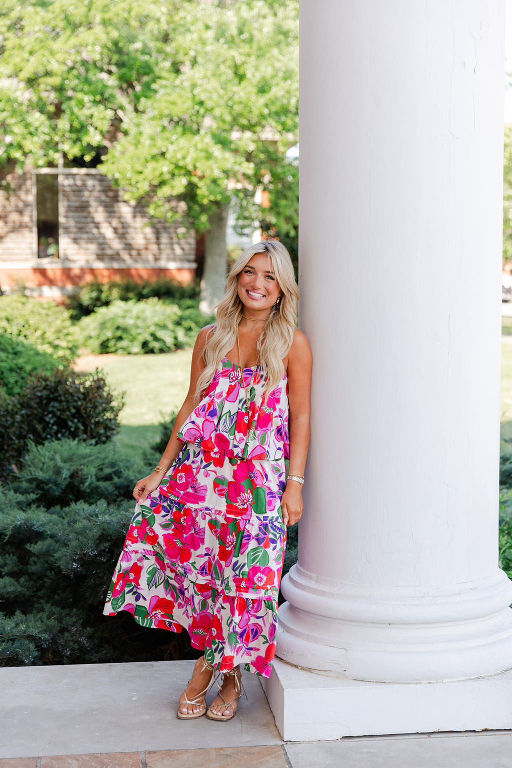 Pink Floral Skirt