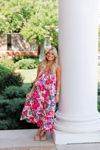 Pleated Floral Print Top