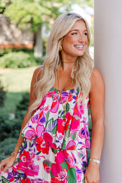 Pink Floral Skirt
