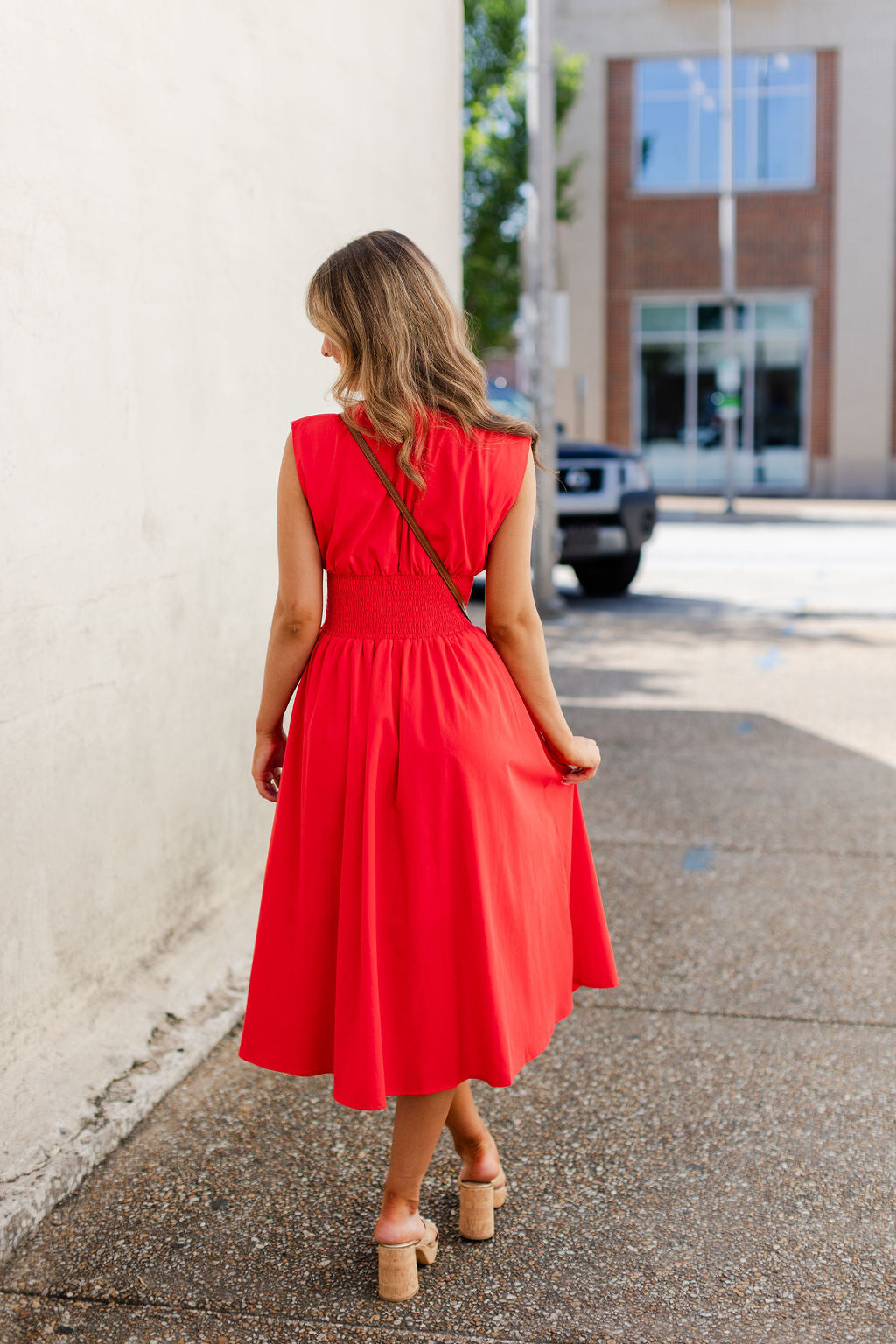Midi Dress with Front Zipper
