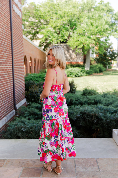Pleated Floral Print Top