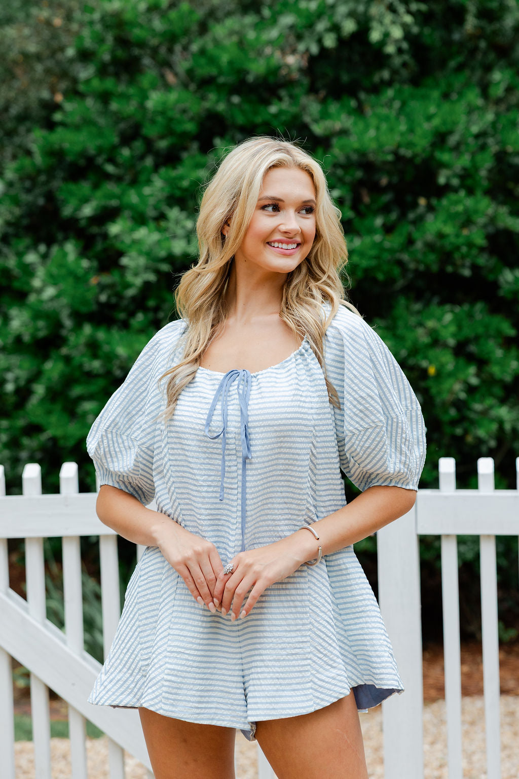 Striped Swing Romper