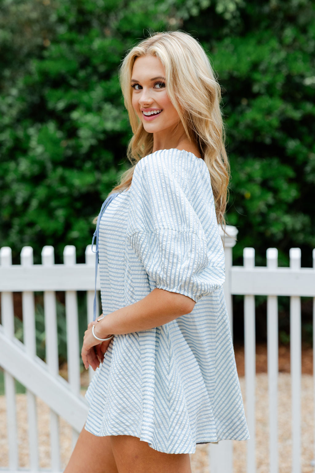 Striped Swing Romper