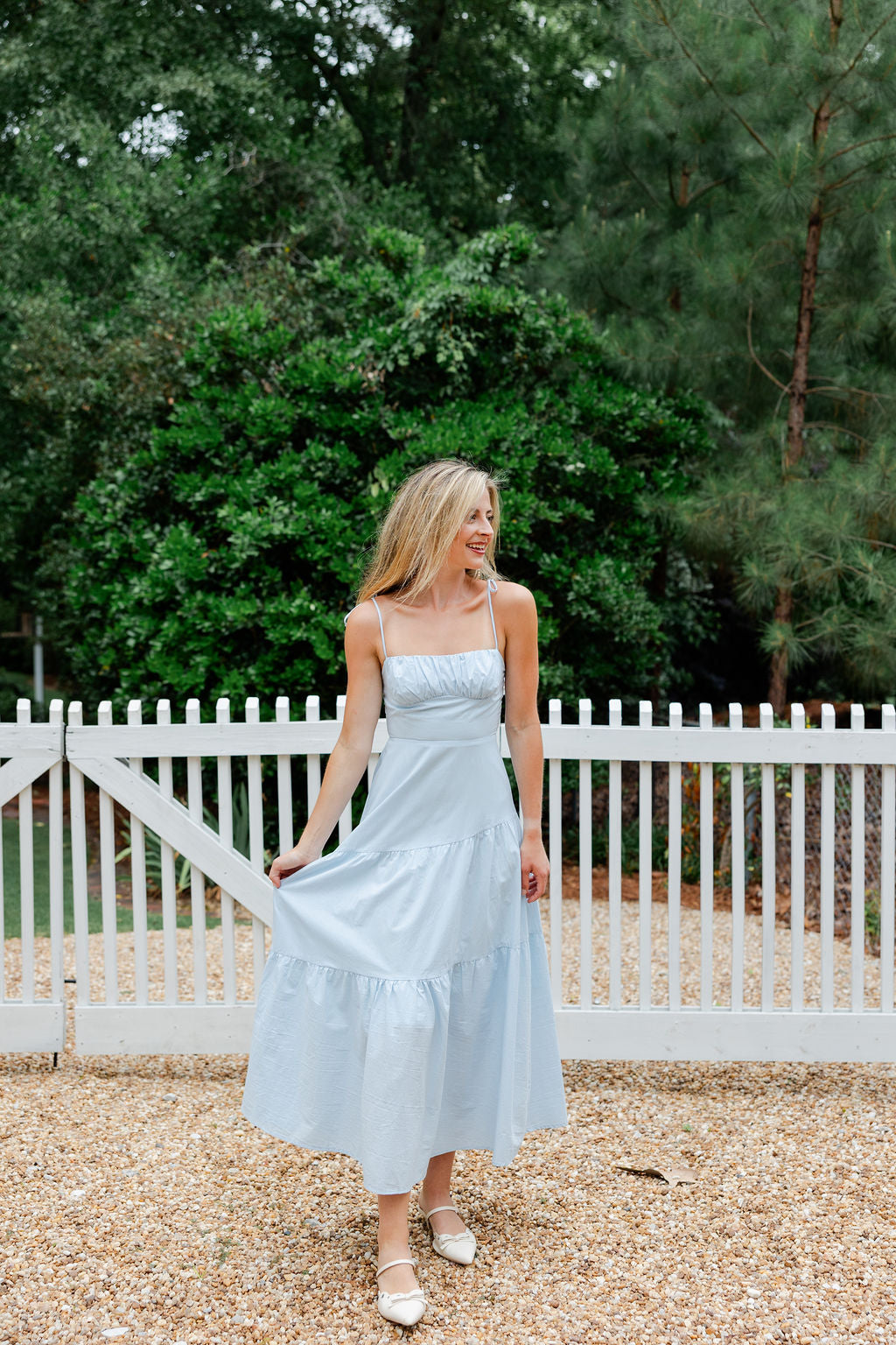 Kinsley Smocked Back Tiered Midi Dress