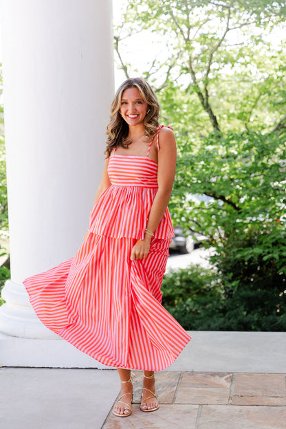 Striped Midi Skirt