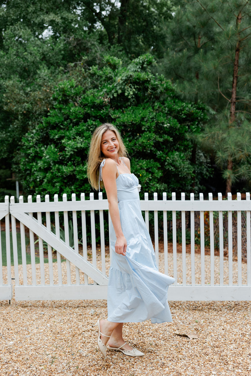 Kinsley Smocked Back Tiered Midi Dress