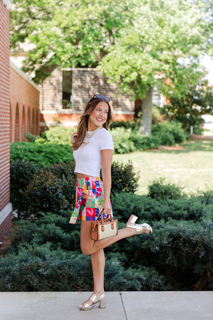 Fruit Quilt Wrap Skort