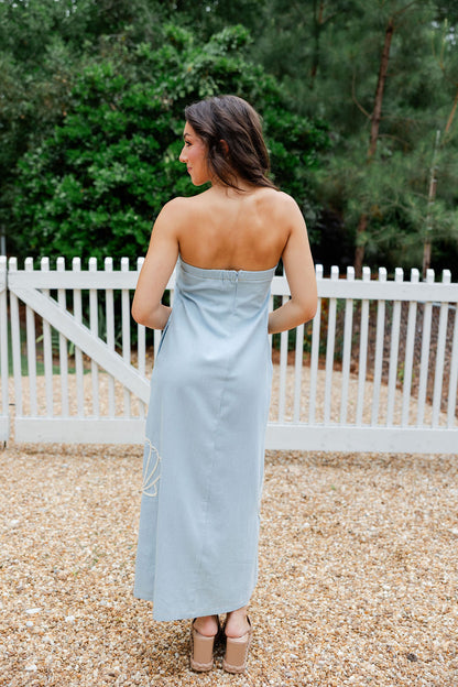 Seashell Embroidered Tube Dress