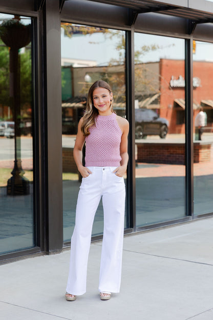 Jemma Basket Weave Halter Top