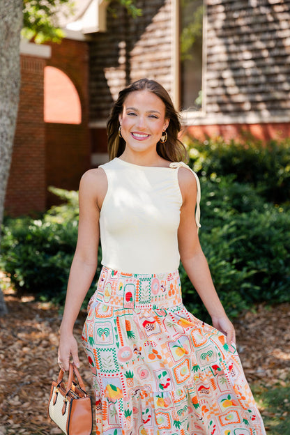 Fruit Basket Maxi Skirt