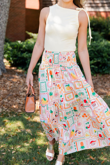 Fruit Basket Maxi Skirt