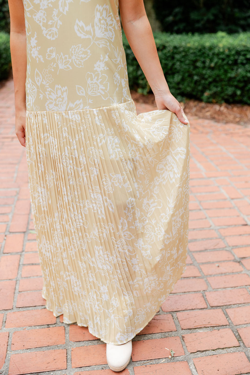 Satin Chiffon Pleated Dress