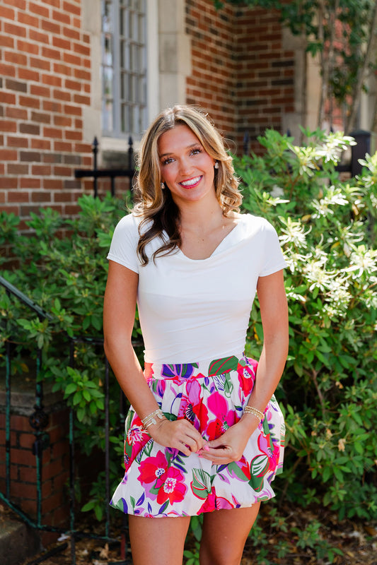 Floral Print Skirt