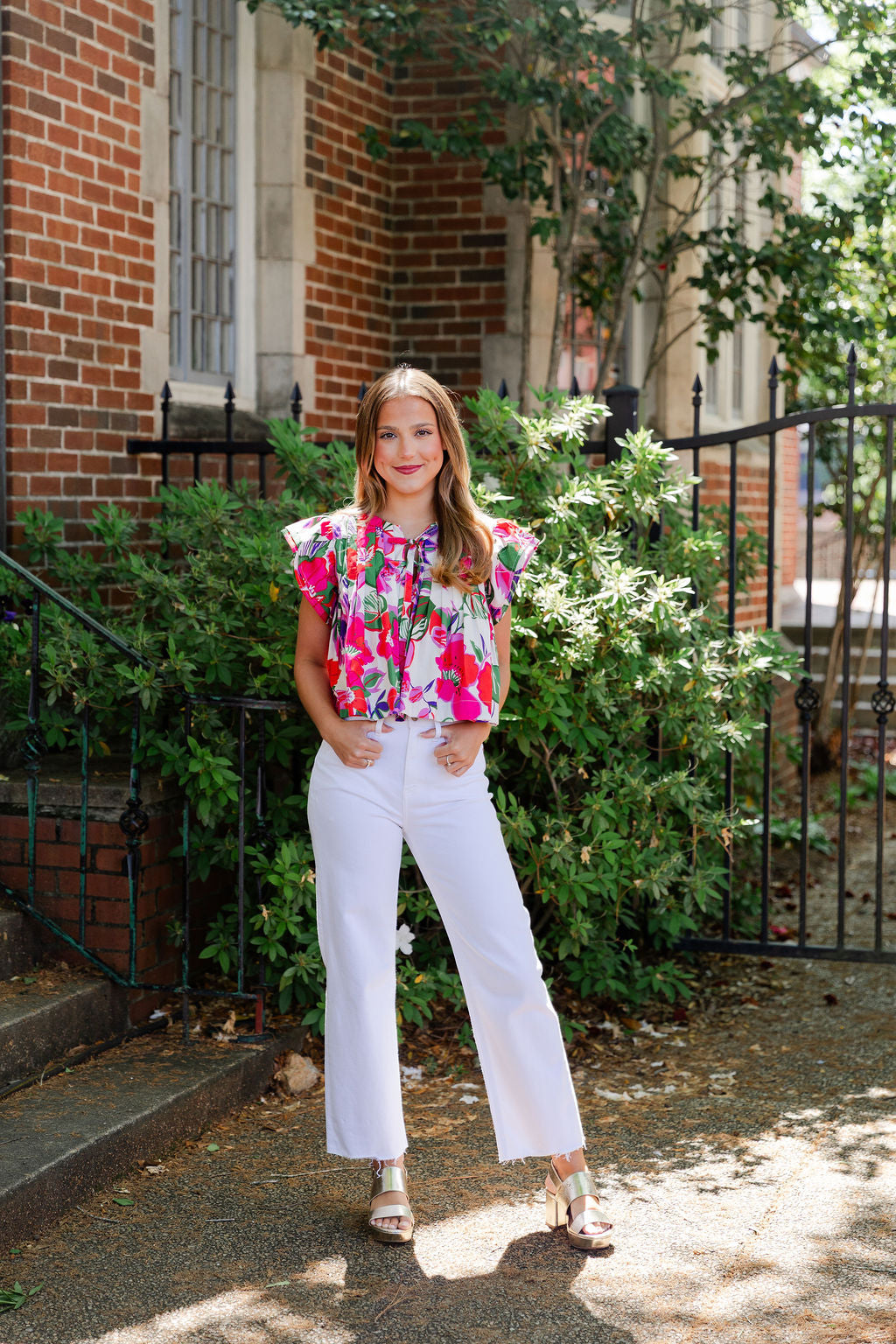 Floral Print Sleeveless Top