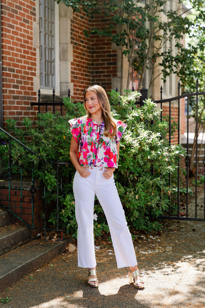 Floral Print Sleeveless Top