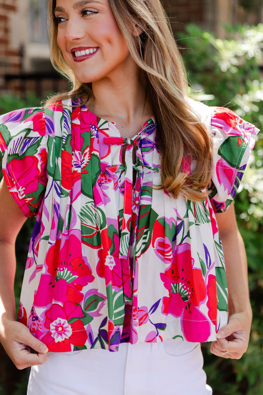 Floral Print Sleeveless Top