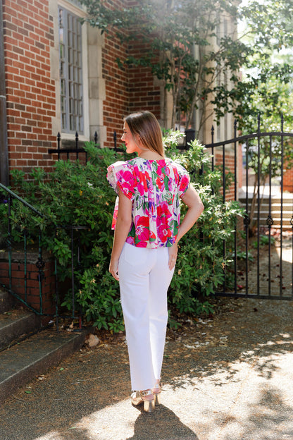 Floral Print Sleeveless Top