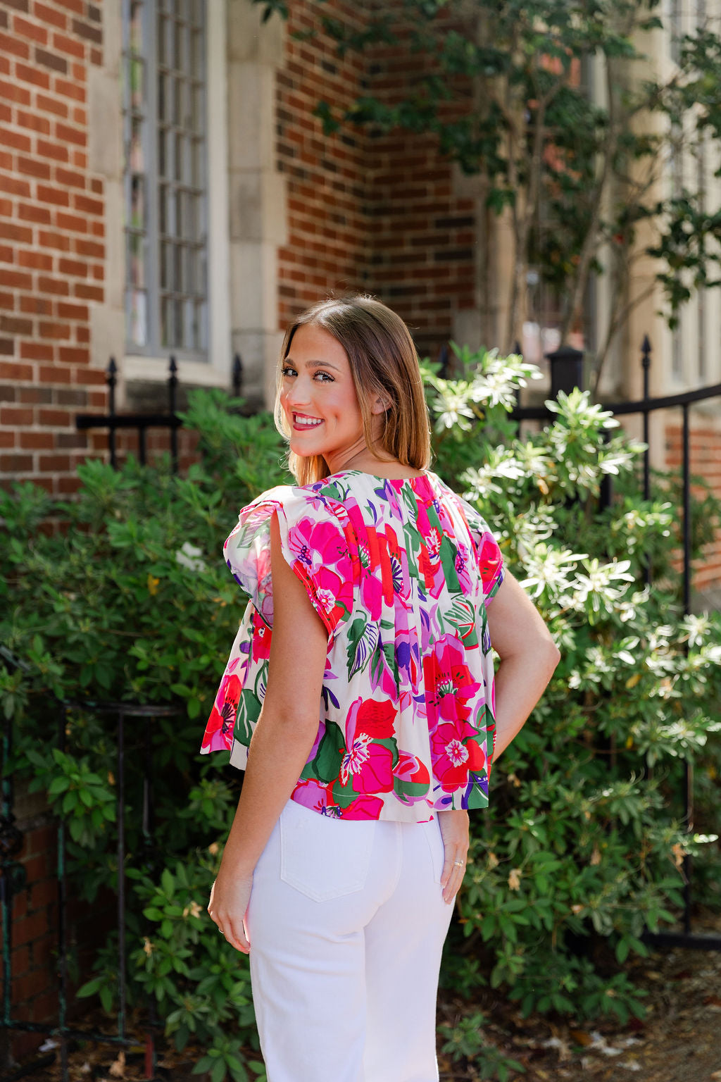 Floral Print Sleeveless Top