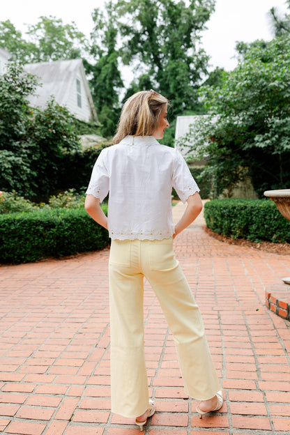 Straight Wide Leg Denim Pant