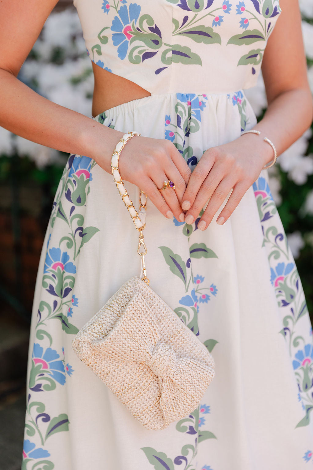 Floral Cut Out Midi Dress