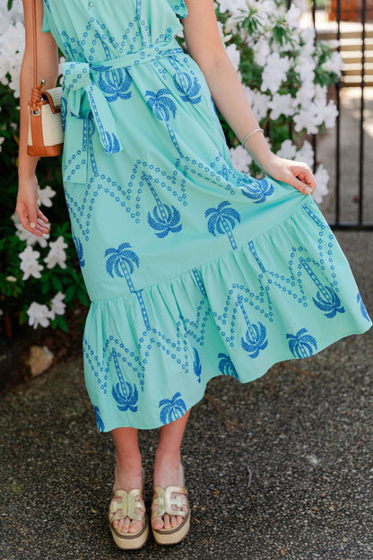 Ruffle Sleeve Floral Dress
